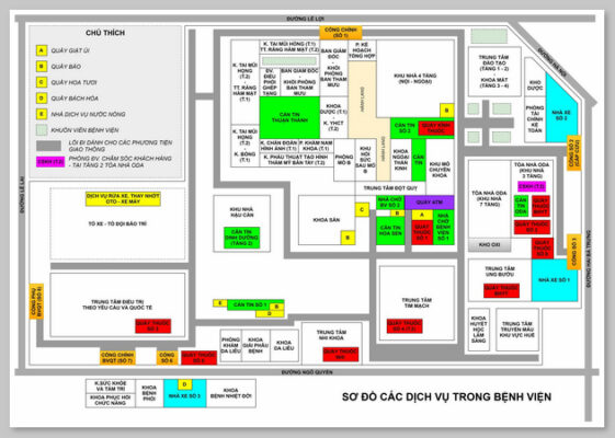 Sơ đồ chi tiết Bệnh viện Trung ương Huế